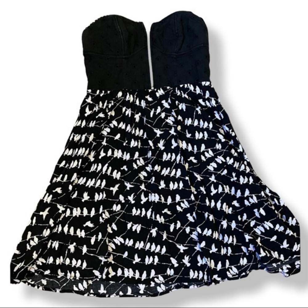 Zip up tube top dress